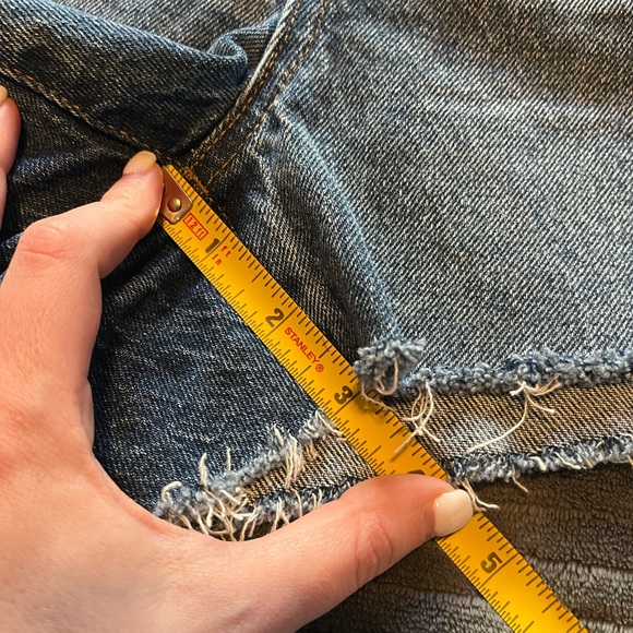 Madewell Dark Wash Denim Jean Cut Off Shorts | size 29 - Picture 7 of 7